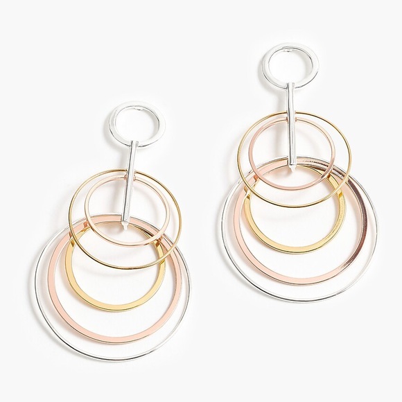 BRAND NEW Jcrew Layered Circle Drop Earrings